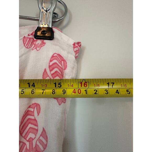 Oliphant Jaipur Medium Pink Floral Halter Smocked Midi Dress Cotton Boho Vacay - Picture 9 of 13